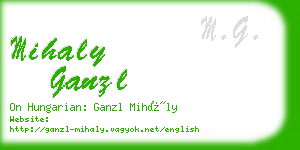 mihaly ganzl business card
